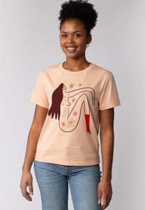 Футболка с принтом LOVE AND FLEX watapparel, светло-розовый