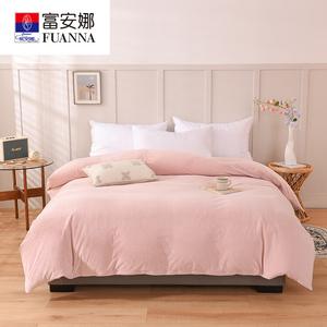 Fuanna Одеяло односпальное 200х230 см из флиса, двустороннее, цвет Cream Powder