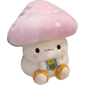 Креативная милая плюшевая кукла грибной кролик высота 30см MERCONSER, розовый