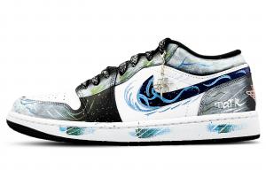 Баскетбольные кроссовки Air 1, износостойкие, винтажные, низкие, унисекс, черно-серые Jordan, Black Gray