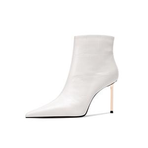 Shesrim Черно-кремовые женские ботильоны, цвет Ecru