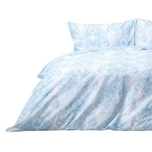 Двустороннее постельное белье Homescapes, 260x220 см, синий