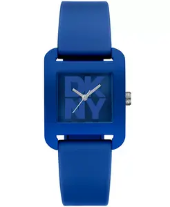 Женские городские спортивные часы с темно-синим силиконовым ремешком, 37 мм DKNY