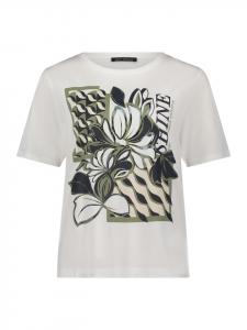 Betty Barclay Простая футболка с круглым вырезом, цвет белый/темно-синий