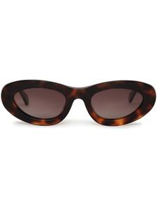 ANINE BING солнцезащитные очки в оправе 'кошачий глаз', коричневый