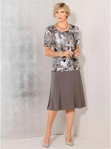 Рубашка с круглым вырезом в серо-коричневом цвете WITT WEIDEN