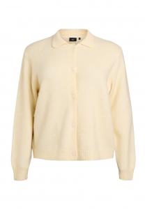 Кардиган Zizzi MIT KRAGEN UND KNÖPFEN, Anise Flower Mel./Mottled Light Yellow