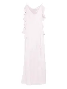 Платье с оборками и круглым вырезом Rotate Birger Christensen, розовый