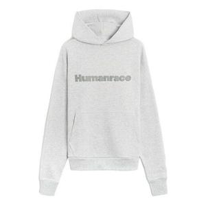 Толстовка x pharrell humanrace logo hoodie 'grey heather' Adidas, мультиколор