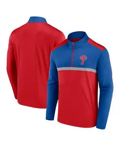 Мужская красная толстовка Philadelphia Phillies Unstoppable с молнией на четверть Fanatics