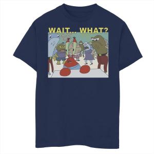 Футболка с рисунком «Губка Боб Квадратные Штаны» для мальчиков 8–20 лет, «Мистер Крабс». Подождите, что за футболка? Nickelodeon, синий