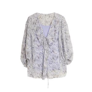 ELLE Футболка женская Purple V-образный вырез