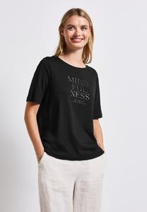 Футболка с принтом SOFTES MIT WORDING Street One, черный