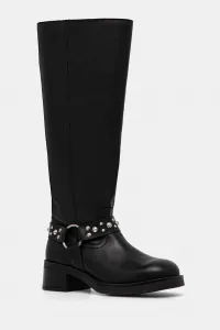 Женские сапоги Steve Madden Brenna из кожи с заклепками, черный
