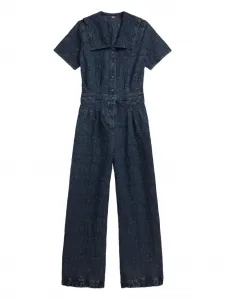 Жаккардовый комбинезон с короткими рукавами Ralph Lauren RRL, синий