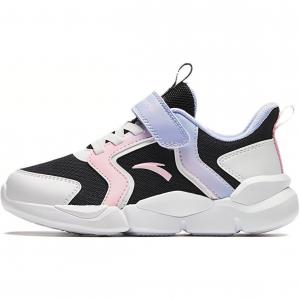 Низкие детские беговые кроссовки White Black Pink Antakids для детей 3-7 лет