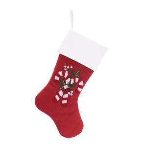 Украшение новогоднее Melrose International Candy Cane Stocking, 2 штуки, красный / белый
