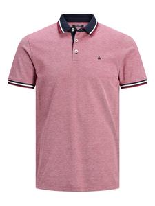 Поло Jack & Jones Polo Shirt JJEPAULOS Sommer Hemd Kragen Pique Cotton, красный
