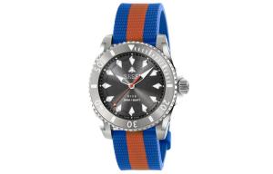 Часы Dive Collection с автоматическим механизмом, резиновым ремешком, серым циферблатом 40 мм, мужские часы GUCCI