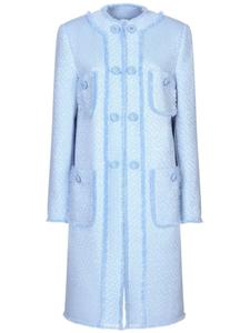 Dolce & Gabbana однобортное пальто из букле, синий