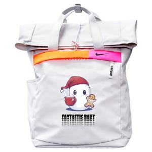 Nike Тканевый рюкзак унисекс светло-серебристый серый с бейджем, Christmas Snowman