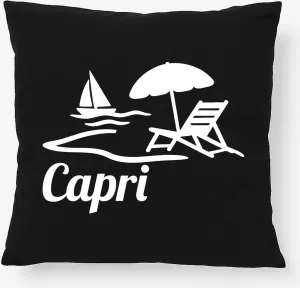 Подушка Huuraa Capri Italy подарочная 40x40 см с наполнителем из черного хлопка Capri Decor Hellweg Druckerei