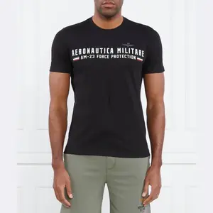 Футболка стандартного кроя Aeronautica Militare, черный