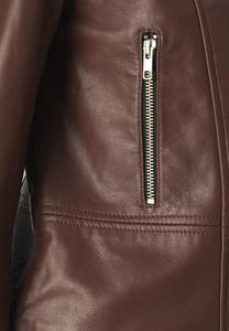 Кожаная куртка SOPHIE JACKET YAS, коричневый