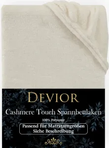 Простыня на резинке Cashmere Touch 180x200 - 200x200 см, натуральная, для матрасов толщиной до 22 см, теплая, уютная, для зимы Devior