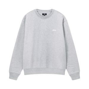 Толстовка с круглым вырезом и логотипом Stussy Stock, Grey Heather