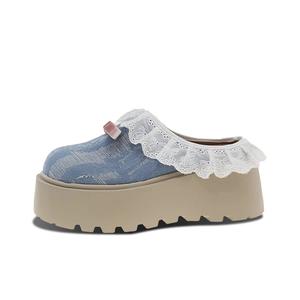 JINDUN Устойчивые к истиранию сандалии с закрытым носком, женские, джинсовые, синие