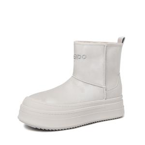 Женские теплые короткие зимние ботинки CAMEIDO, Ecru