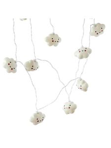 Marelida Светодиодная гирлянда, милые улыбающиеся облачка, декоративная гирлянда, длина: 1,8 м, белого цвета