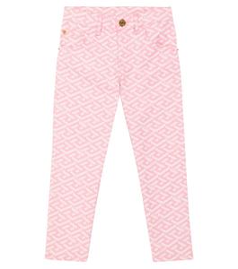 Джинсы La Greca с принтом Versace, розовый