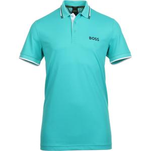 Футболка поло мужская бирюзовая HUGO BOSS