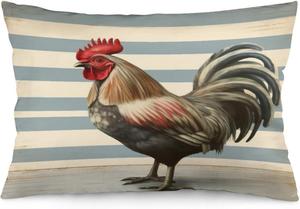 MaSiledy Декоративные наволочки с петухом в стиле шебби-шик, акварельные курицы, мягкие подушки для дивана Pattern-2