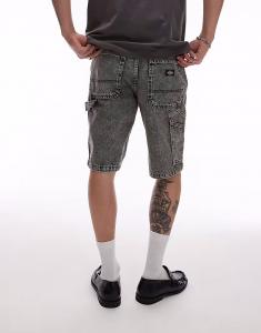 Dickies garyville шорты из плотницкого денима обычного кроя светло-серого цвета