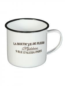 Эмалированная кружка античного белого цвета Ambiente Haus