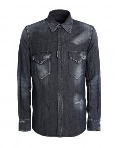 Джинсовая рубашка Dsquared2, угольно-серый