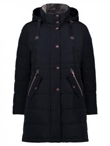 Стеганое пальто с воротником из искусственного меха темно-синего цвета Gil Bret