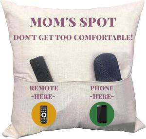 Zkbszn Чехол для диванной подушки с пультом управления, льняной с карманом