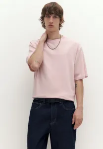 Свободная базовая футболка из трикотажа. Pull&Bear, Pink