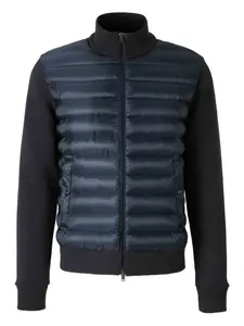 Жакет с высоким воротником в рубчик Herno, синий