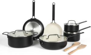 Набор кухонной посуды Martha Stewart Emmeline Premium, 12 предметов, черный