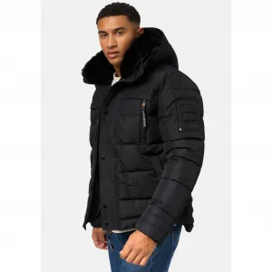 Стеганая куртка Stone Harbor "Witas", с капюшоном, стеганая мужская зимняя куртка со съемным капюшоном Stone Harbour, черный