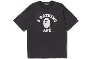 Футболка свободного кроя BAPE Pigment Dyed College A Bathing Ape, темно-синий