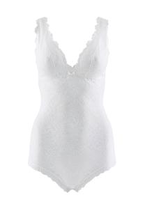 Женское кружевное боди с V-образным вырезом Og Danse Des Sens Aubade, цвет Opale