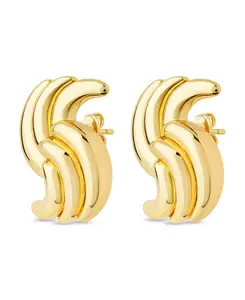 Серьги-Гвоздики Leni Twist Sterling Forever, gold