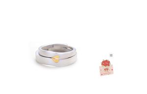 Asia Star Парное кольцо из стерлингового серебра 925 пробы Unisex