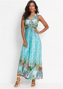 Волшебное платье-макси с красивым узором Bodyflirt Boutique, бирюзовый